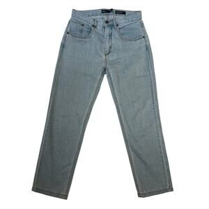 Afends Hemp Revolution Light Wash Straight Leg 90s Jeans sz 30 Organic Cotton